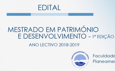 Edital – Mestrado em Património e Desenvolvimento