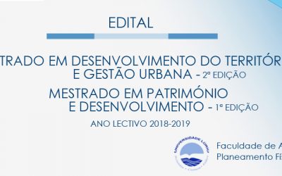 Edital de Mestrados 2018-2019